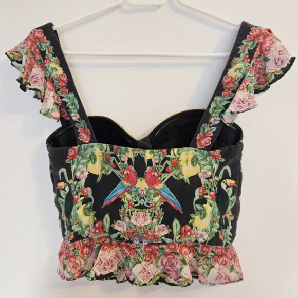Camilla Toucan play bustier top with frill Size Small b72E - Picture 4 of 10